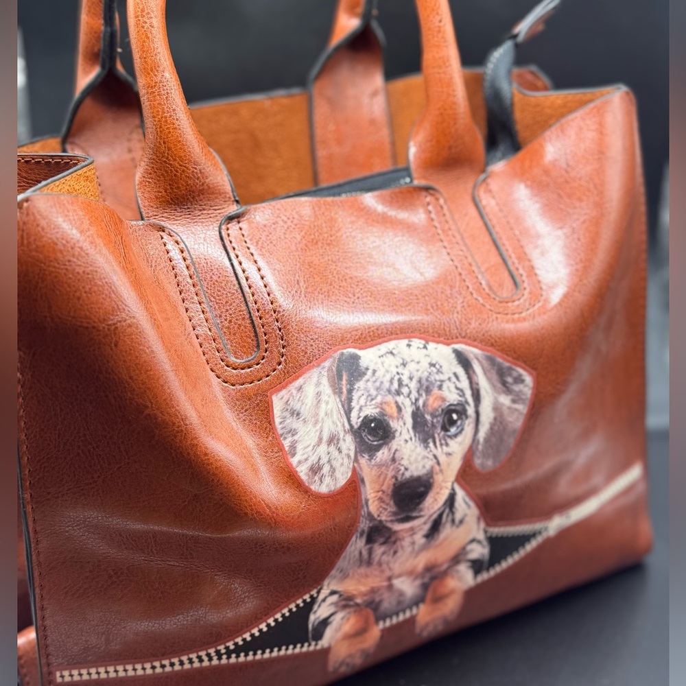 🐶Faux leather puppy purse🐾❤️